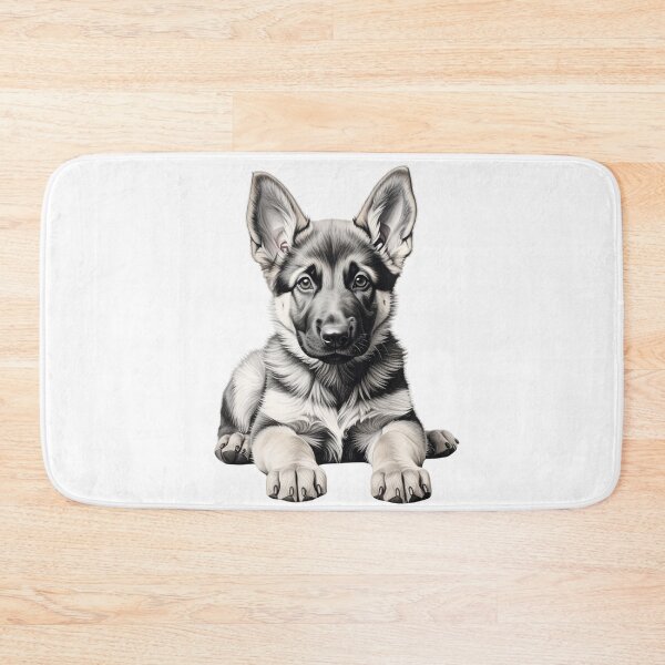 Item preview, German Shepherd Puppy Portrait – Soft Pencil Sketch Style Illustration designed and sold by SabraDD.
