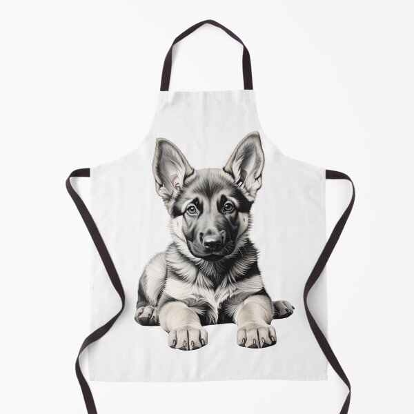 Item preview, German Shepherd Puppy Portrait – Soft Pencil Sketch Style Illustration designed and sold by SabraDD.
