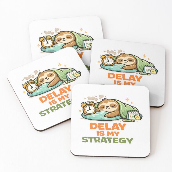 Item preview, Funny Procrastination Shirt Delay Is My Strategy Lazy Humor Tee for Introverts designed and sold by Denik Daily Crisis.