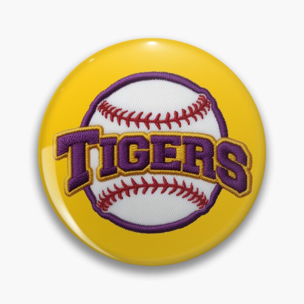 Item preview, Purple and Gold Tigers Baseball Patch Baton Rouge designed and sold by LIBERTYMODE.