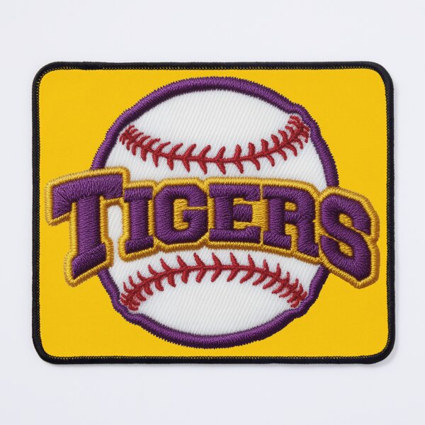 Item preview, Purple and Gold Tigers Baseball Patch Baton Rouge designed and sold by LIBERTYMODE.