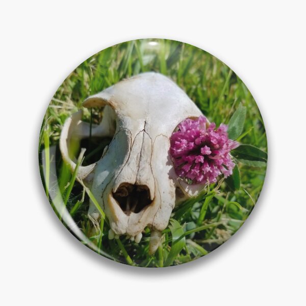 Item preview, Cat Skull and Red Clover designed and sold by WillsFleshArt.