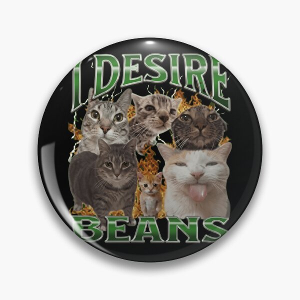 Item preview, I Desire Beans Funny Cat Meme Vintage 90s Bootleg Rap Tee designed and sold by haitrieuic96.
