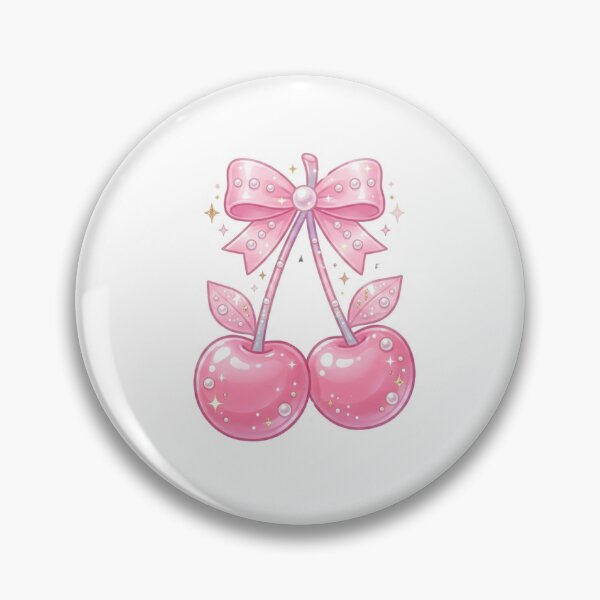 Item preview, Coquette Cherries with Ribbons and Pearls - Soft Girl Aesthetic designed and sold by AidaAviles.