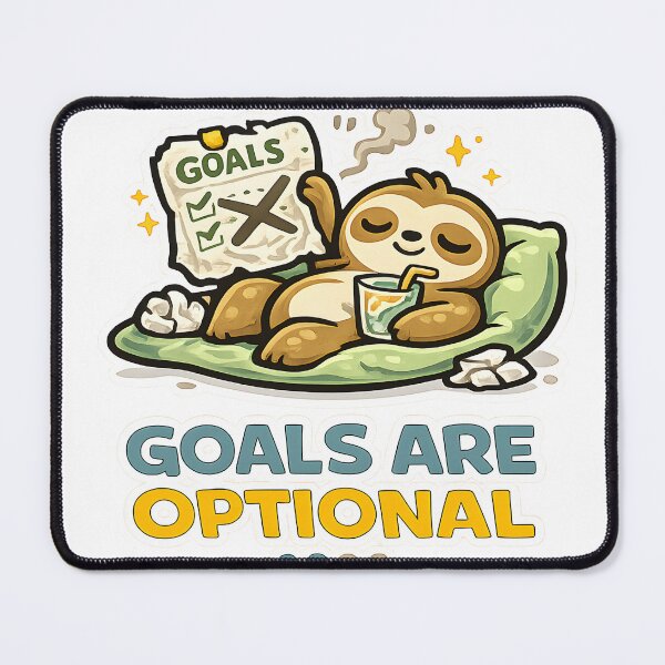 Item preview, Funny Anti Motivation Shirt Goals Are Optional Lazy Humor Tee for Introverts designed and sold by Denik Daily Crisis.