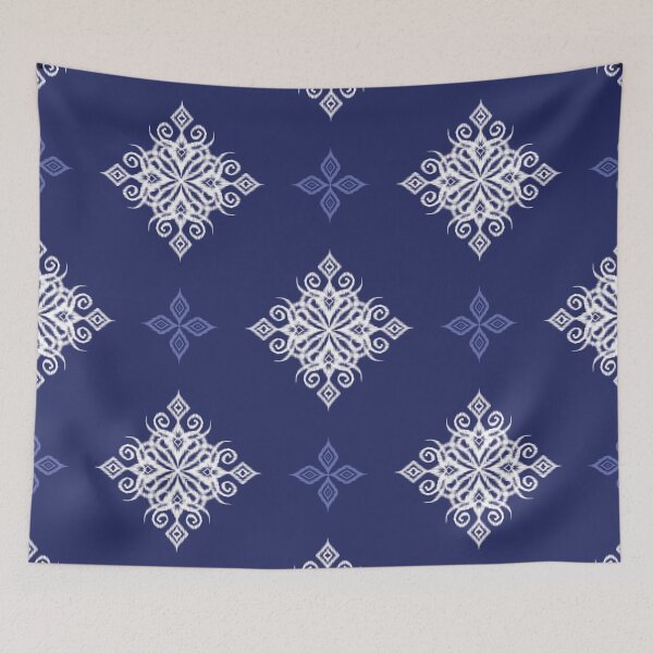 Item preview, Blue Ornamental Floral Seamless Pattern Design designed and sold by PowerAntShop.