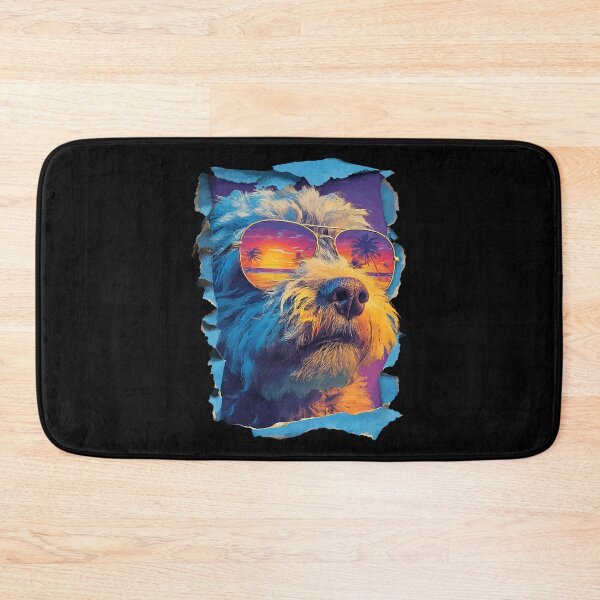 Item preview, Vibrant Matese with Sunglasses Sunset Tropical Dog Summer designed and sold by Littermin.