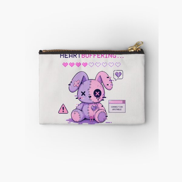 Item preview, Kawaii Goth Heart Buffering Bunny designed and sold by HeyChickasClubX.