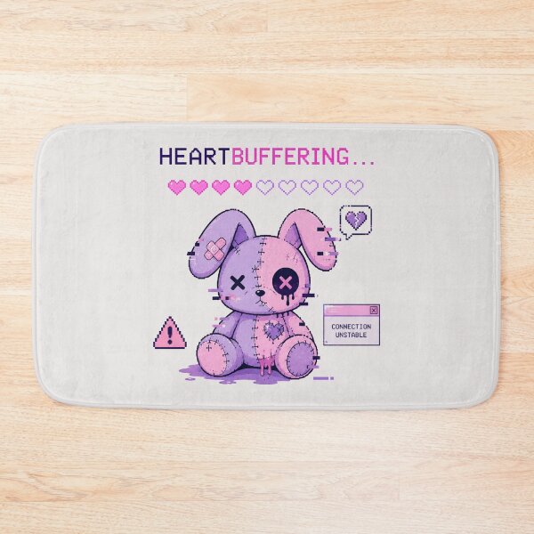 Item preview, Kawaii Goth Heart Buffering Bunny designed and sold by HeyChickasClubX.