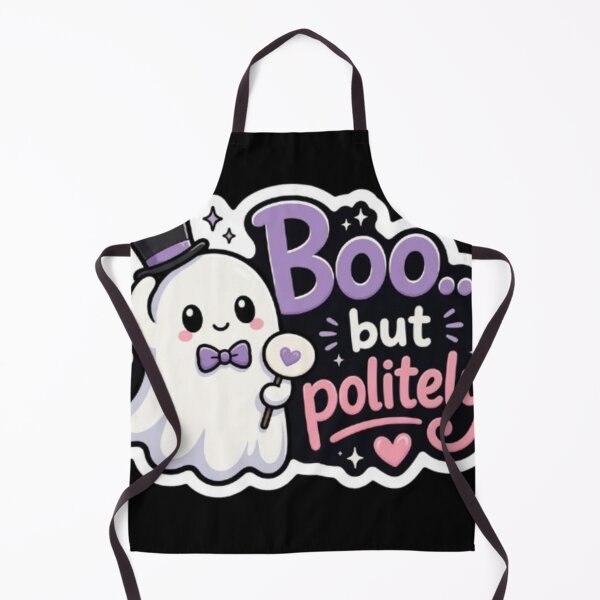 Item preview, Cute Ghost Saying Boo But Politely Funny Halloween Cartoon designed and sold by WX-ST.