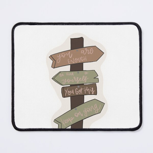 Item preview, You Are Enough Positive Affirmation Signpost Design designed and sold by Barelythere2324.