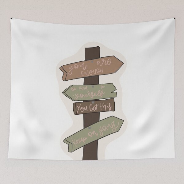 Item preview, You Are Enough Positive Affirmation Signpost Design designed and sold by Barelythere2324.