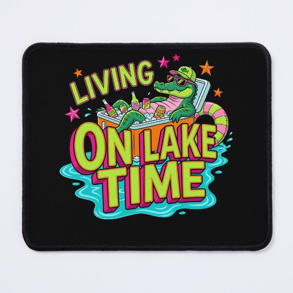 Item preview, Living On Lake Time Funny Alligator Cooler designed and sold by KroghDs.