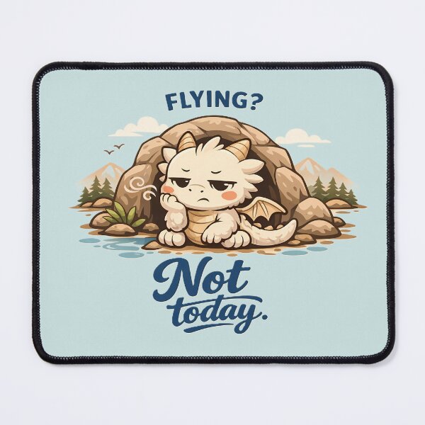 Item preview, Flying? Not Today – Cute Lazy Baby Dragon Funny Fantasy Design designed and sold by AbeiiStore.