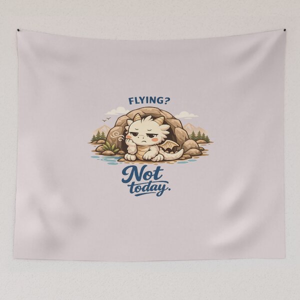 Item preview, Flying? Not Today – Cute Lazy Baby Dragon Funny Fantasy Design designed and sold by AbeiiStore.