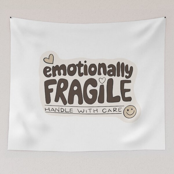 Item preview, Emotionally Fragile Handle With Care Retro Quote Design designed and sold by Barelythere2324.