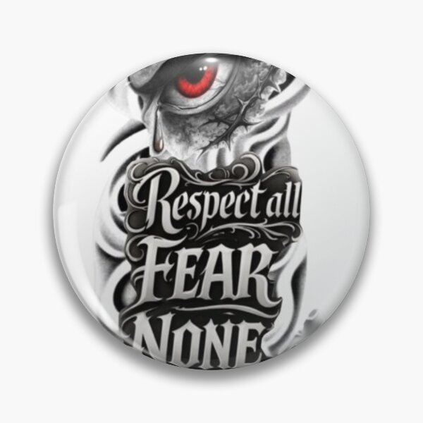 Item preview, Dragon Half Face Design – “Respect All Fear None” Motivational Artwork designed and sold by PrintWavePro.