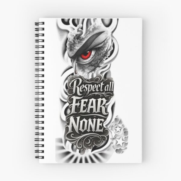 Item preview, Dragon Half Face Design – “Respect All Fear None” Motivational Artwork designed and sold by PrintWavePro.