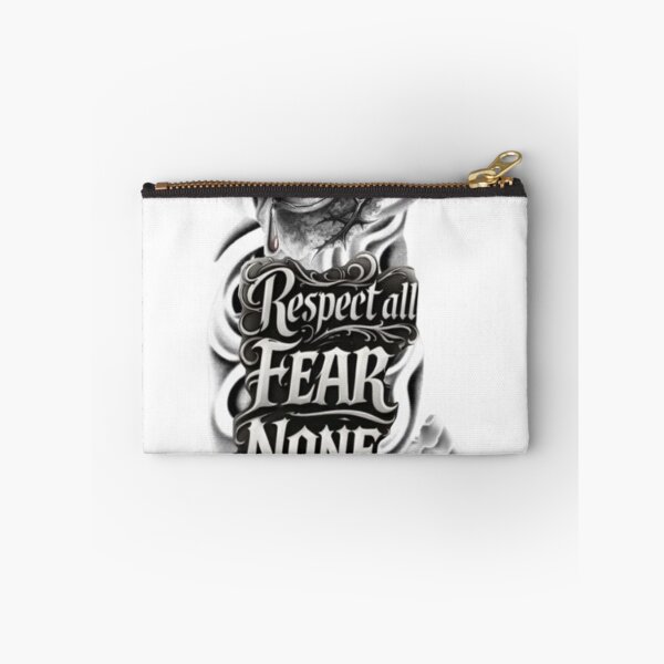 Item preview, Dragon Half Face Design – “Respect All Fear None” Motivational Artwork designed and sold by PrintWavePro.
