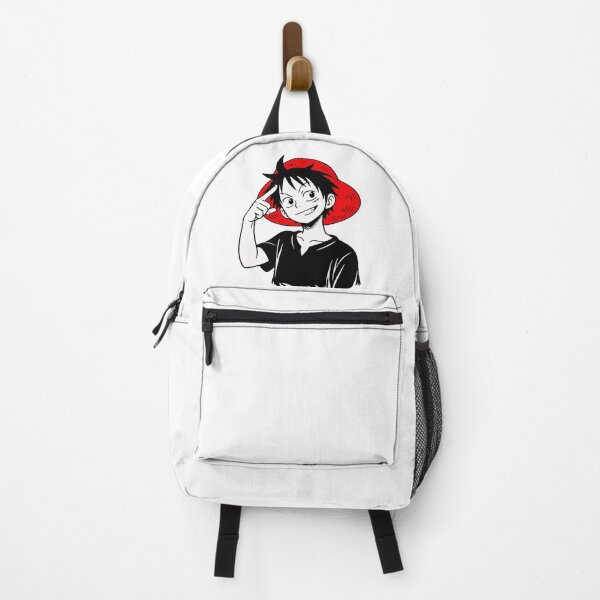 Item preview, Monkey D. Luffy Minimalist Anime Portrait - Red and Black Manga Style Art designed and sold by Pinpondesigns.
