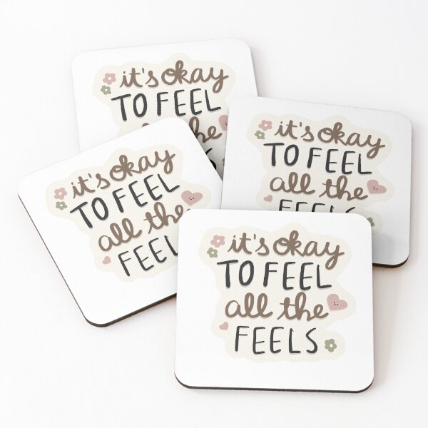 Item preview, It’s Okay To Feel All The Feels Cute Mental Health Quote designed and sold by Barelythere2324.