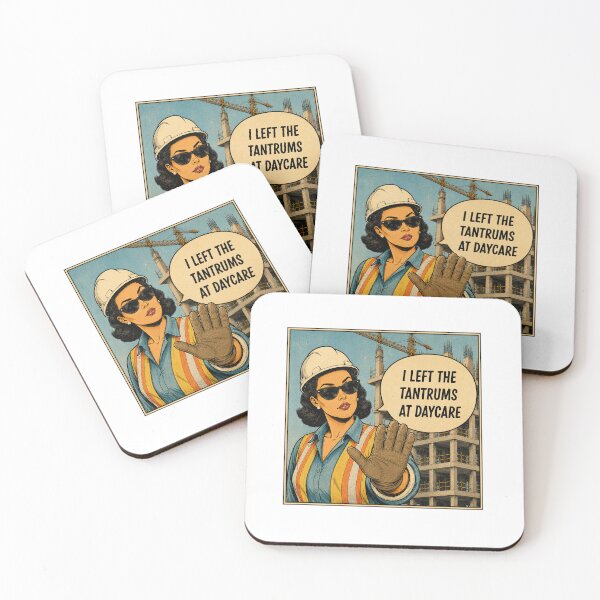 Item preview, Women in Construction Retro Comic – “I Left the Tantrums at Daycare” Funny Superintendent Gift designed and sold by SassySuperintendent.
