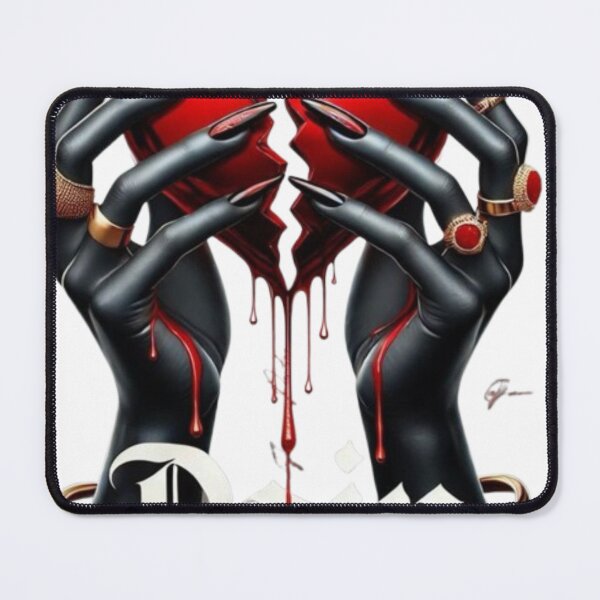 Item preview, Love & Pain Hands Design – Emotional Minimal Quote Artwork designed and sold by PrintWavePro.