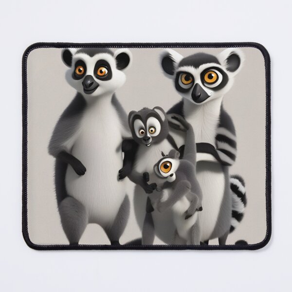 Item preview, Cartoon Ring-Tailed Lemur Family Portrait Together designed and sold by CASASIS_MERCH.
