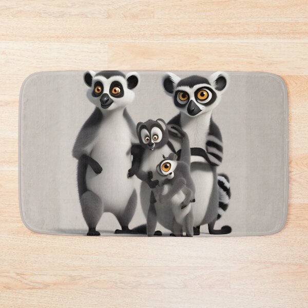 Item preview, Cartoon Ring-Tailed Lemur Family Portrait Together designed and sold by CASASIS_MERCH.