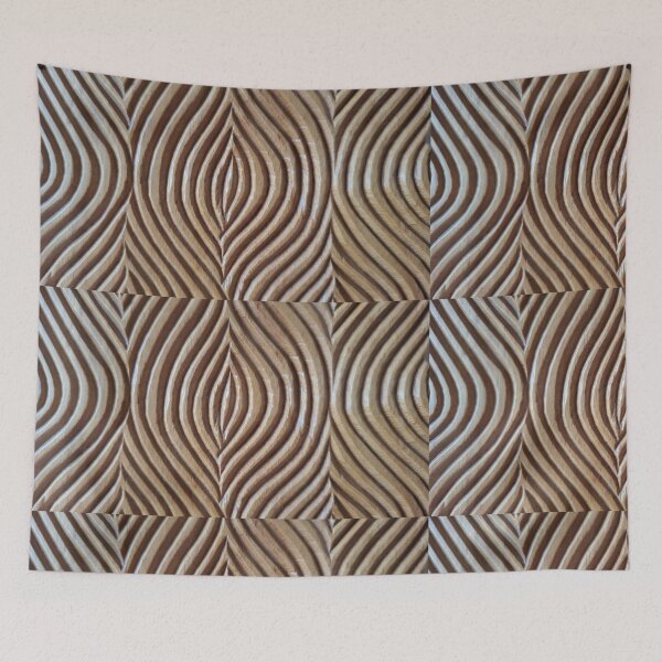 Item preview, Carved Wood Ripple — Geometric Relief Pattern designed and sold by darryllouis245.