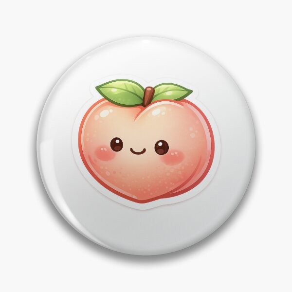 Item preview, Peachy Day Sticker | Cute Kawaii Peach Aesthetic designed and sold by CutePrintCorner.