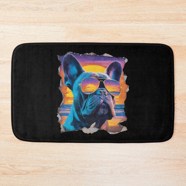 Item preview, French Bulldog with Sunglasses Sunset Tropical Dog Summer designed and sold by Littermin.