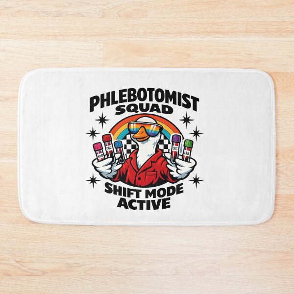 Item preview, Funny Goose Phlebotomist Squad Sunglasses Retro Meme Shift Mode Active Medical Lab Tech Sticker designed and sold by ClinicalHubs.