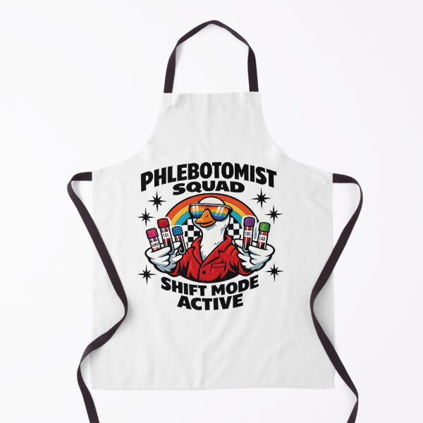 Item preview, Funny Goose Phlebotomist Squad Sunglasses Retro Meme Shift Mode Active Medical Lab Tech Sticker designed and sold by ClinicalHubs.