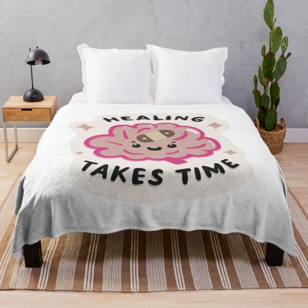 Item preview, Healing Takes Time Cute Mental Health Brain Design designed and sold by Barelythere2324.