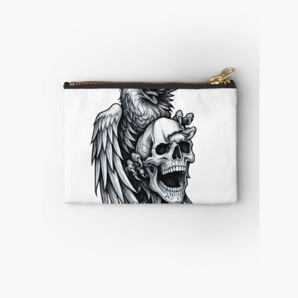 Item preview, Skeleton with Eagle Attack – Dark Fantasy Horror Art Design designed and sold by PrintWavePro.