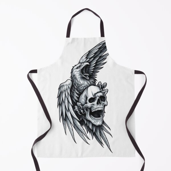 Item preview, Skeleton with Eagle Attack – Dark Fantasy Horror Art Design designed and sold by PrintWavePro.