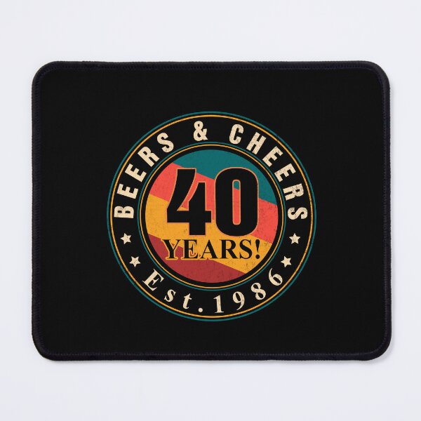 Item preview, Beers and Cheers 40th Birthday Celebration Vintage 1986 Retro Birthday Gift designed and sold by FernaRoje.
