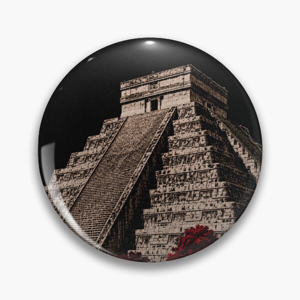 Item preview, Chichen Itza Vintage Travel Stamp Design – Retro Mexico Landmark Art designed and sold by ArtYouFeel.