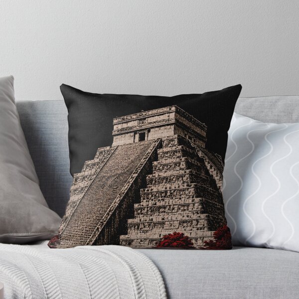 Item preview, Chichen Itza Vintage Travel Stamp Design – Retro Mexico Landmark Art designed and sold by ArtYouFeel.