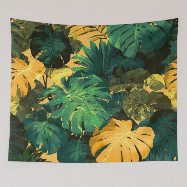 Item preview, Tropical Island Rainforest Jungle Lush Palm Leaves Art designed and sold by DEC02.