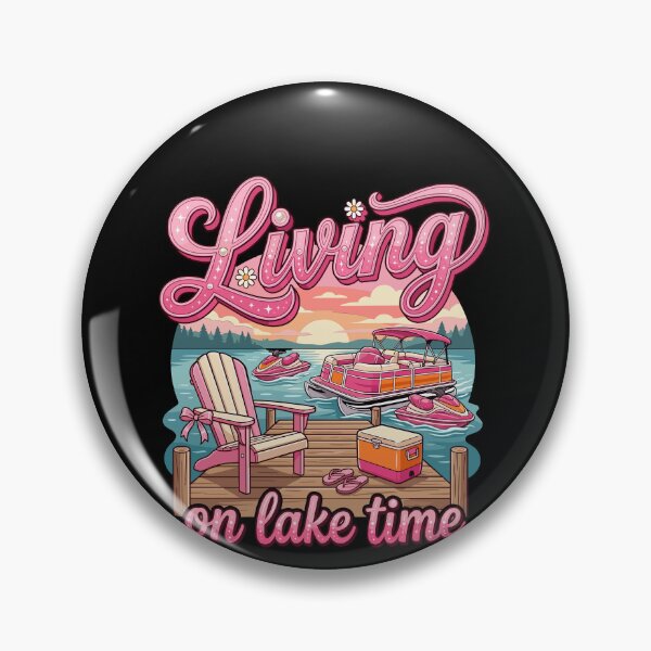 Item preview, Preppy Lake Life Pink Pontoon Boat Girls designed and sold by KroghDs.