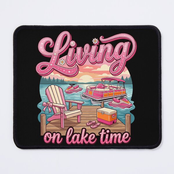 Item preview, Preppy Lake Life Pink Pontoon Boat Girls designed and sold by KroghDs.