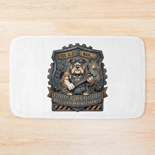 Item preview, Funny Mechanic Bulldog Tee – Too Old? Nah Design designed and sold by relso.