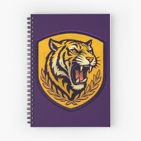 Item preview, Purple and Gold Tiger Head Shield Heraldry Patch Baton Rouge Louisiana designed and sold by LIBERTYMODE.