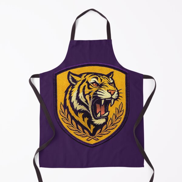 Item preview, Purple and Gold Tiger Head Shield Heraldry Patch Baton Rouge Louisiana designed and sold by LIBERTYMODE.