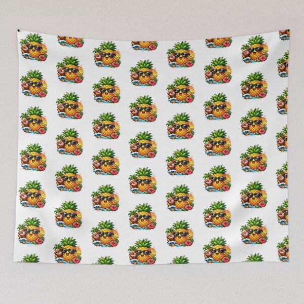 Item preview, Stay Fresh Pineapple Sticker | Cute Kawaii Tropical Fruit designed and sold by CutePrintCorner.