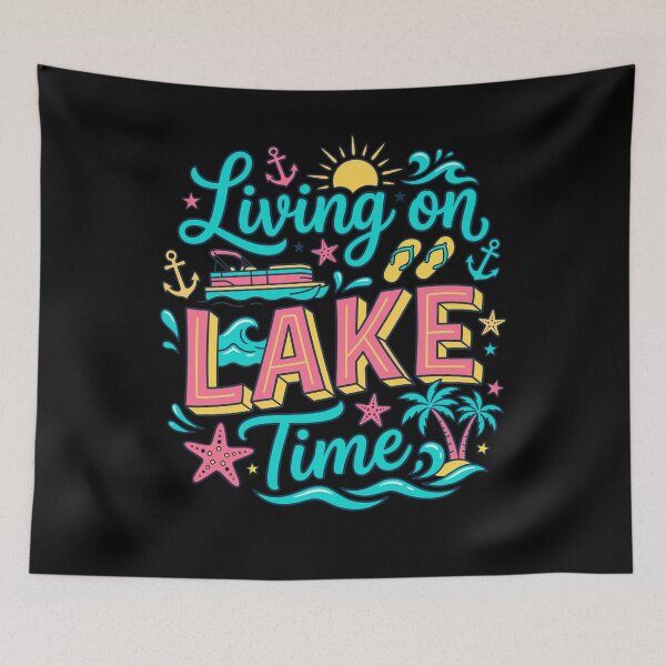 Item preview, Preppy Pontoon Boat Summer Lake Life designed and sold by KroghDs.