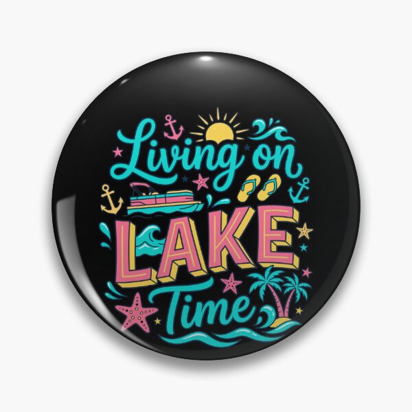 Item preview, Preppy Pontoon Boat Summer Lake Life designed and sold by KroghDs.