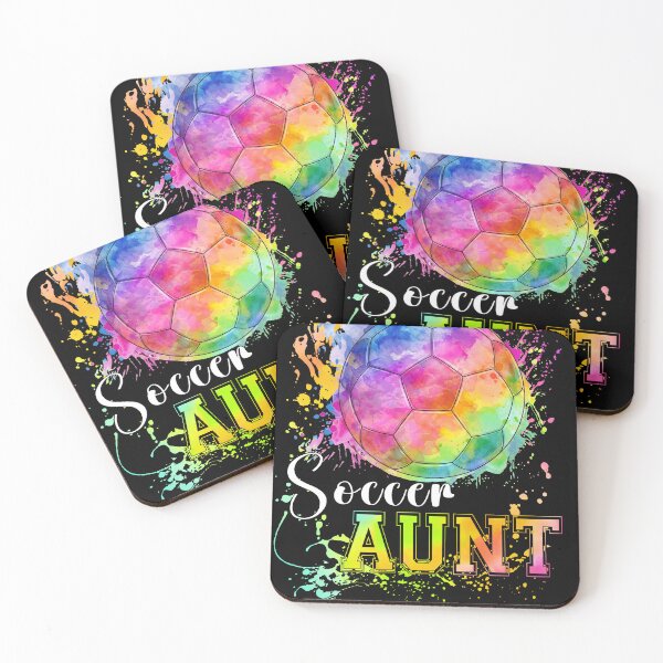 Item preview, Rainbow Watercolor Soccer Aunt Tee designed and sold by LarryMBrown.